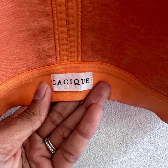 Cacique Full Coverage Supportive Bra Wide Strap Orange Women's Size 48D - Picture 3 of 6